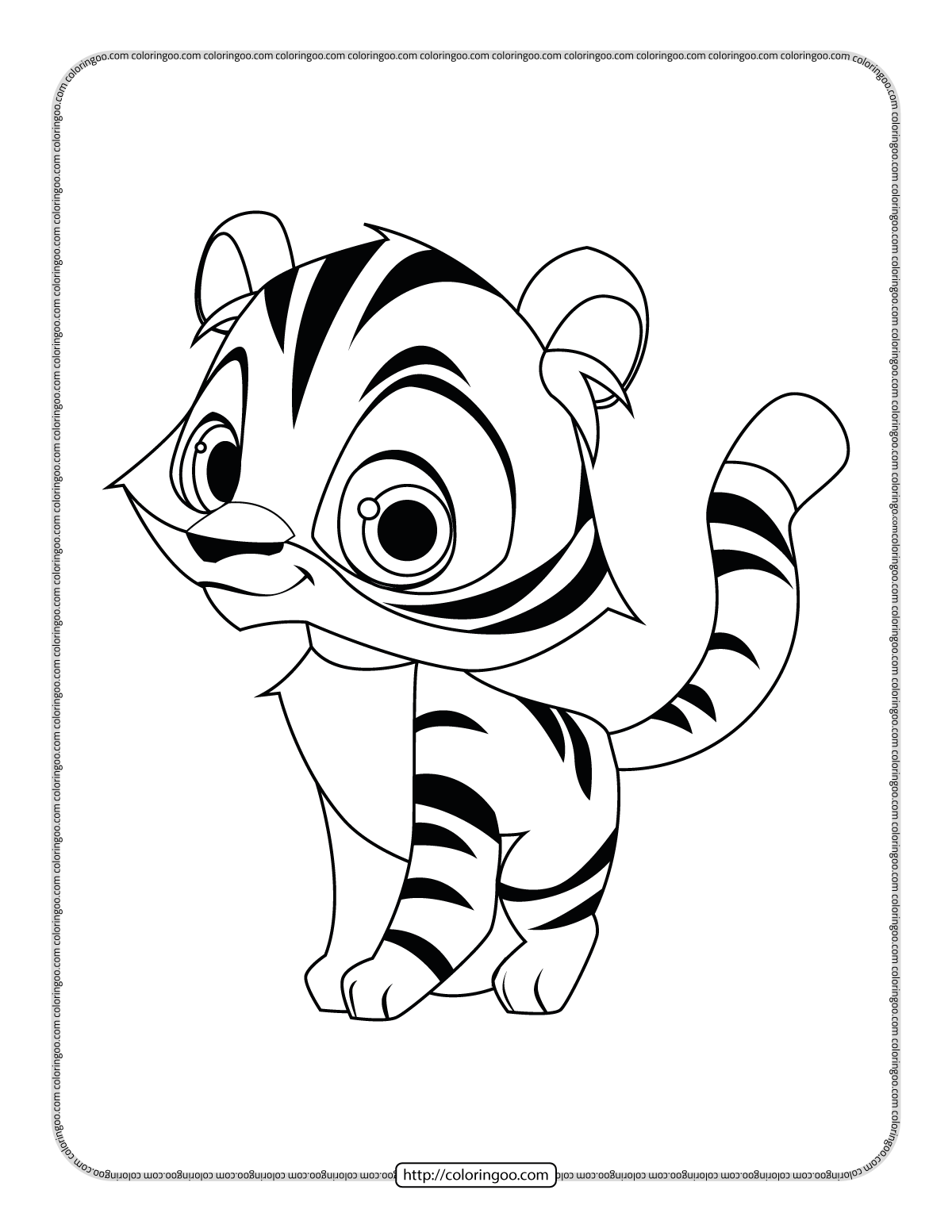 baby tiger animal coloring pages