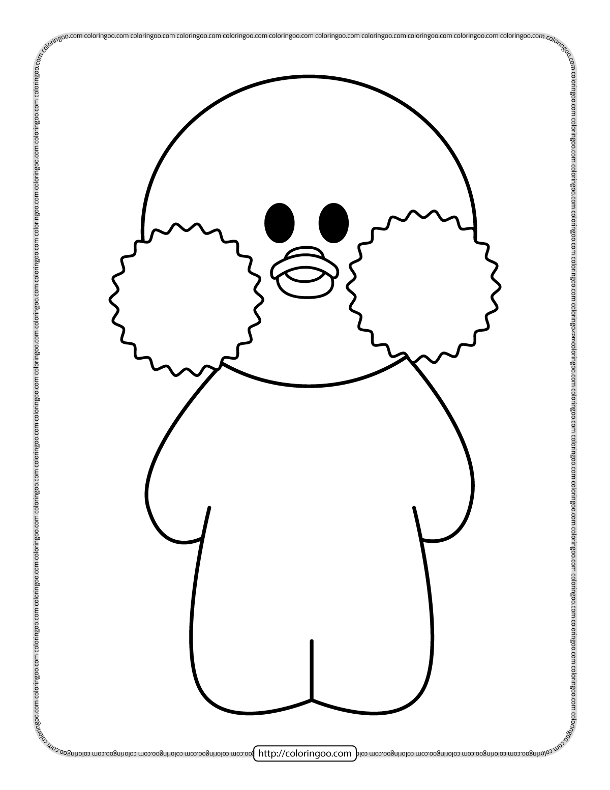 paper duck pdf coloring pages