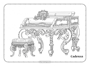 beauty and the beast cadenza coloring page
