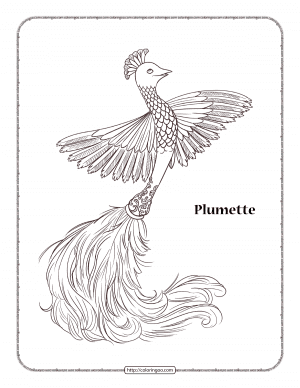 beauty and the beast plumette coloring page