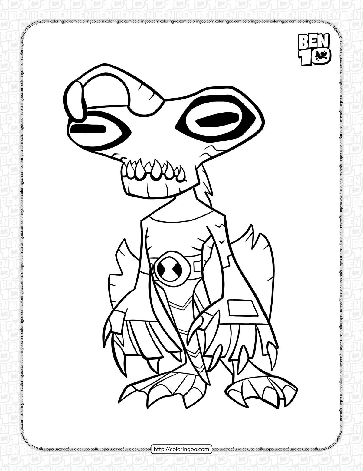 grey jaws biomnitrix coloring pages