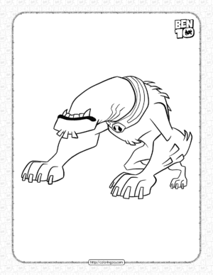 wildmutt omniverse classic coloring page