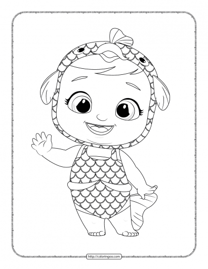 cry babies harper coloring sheet