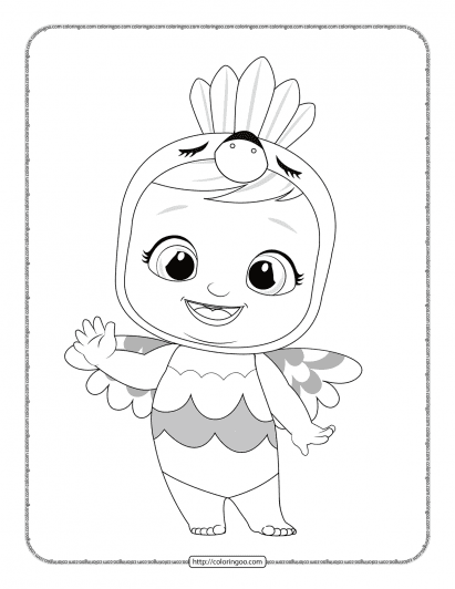 cry babies sidney coloring sheet