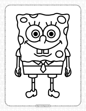 spongebob squarepants hand drawn coloring sheet