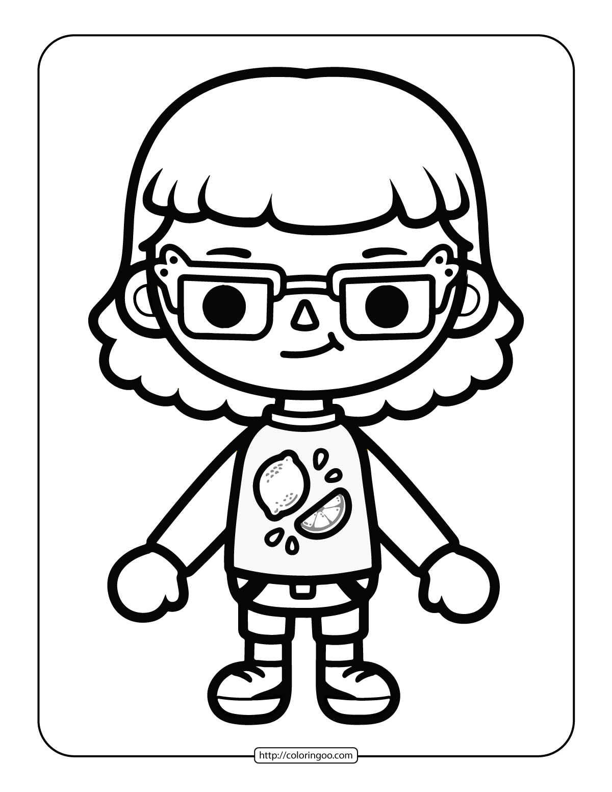 toca life coloring sheet for girls