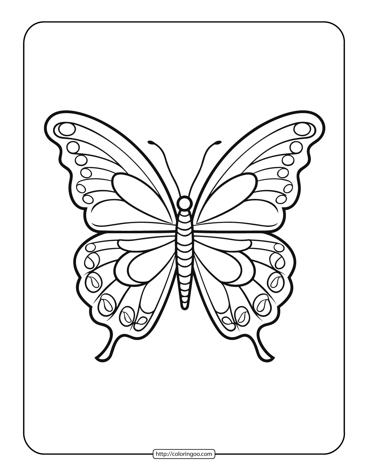 beautiful butterfly coloring sheet