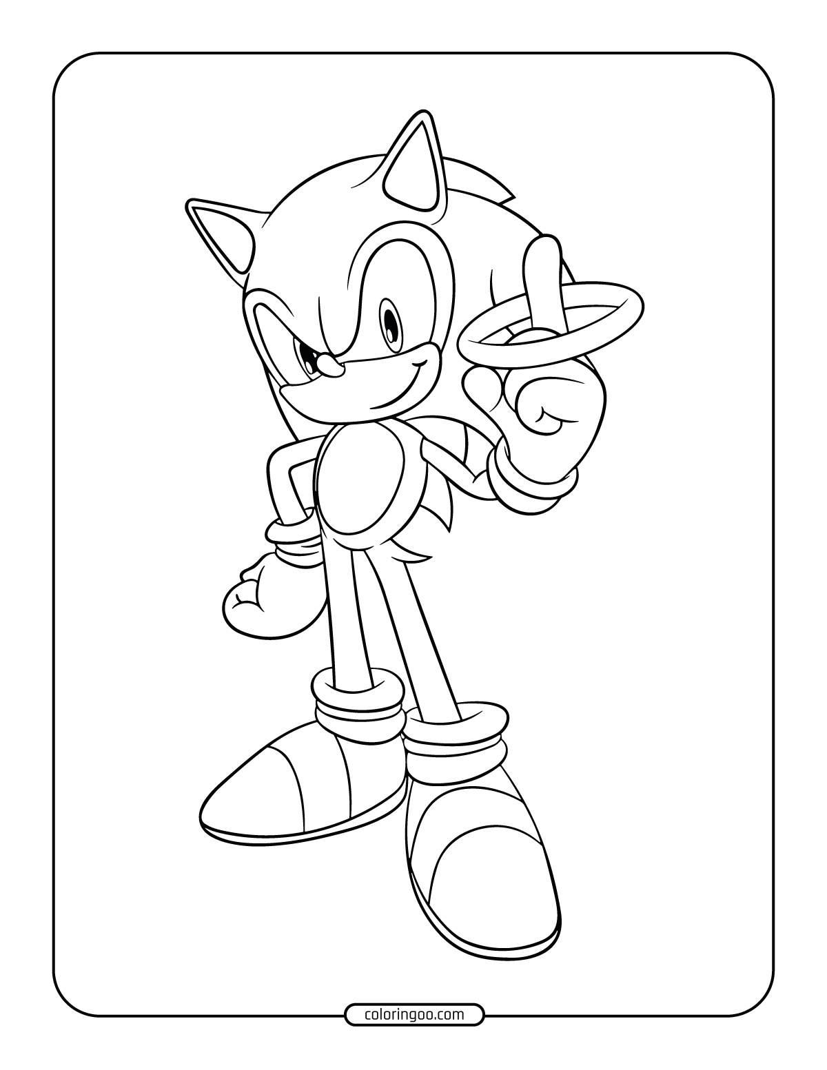 best sonic the hedgehog coloring pages