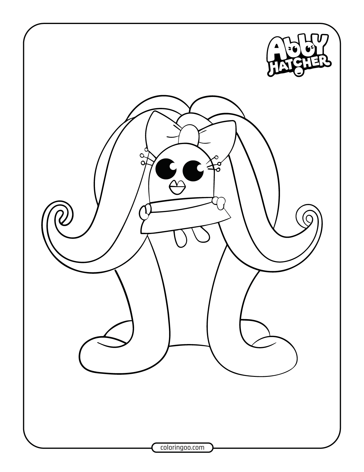 abby hatcher harriet coloring page