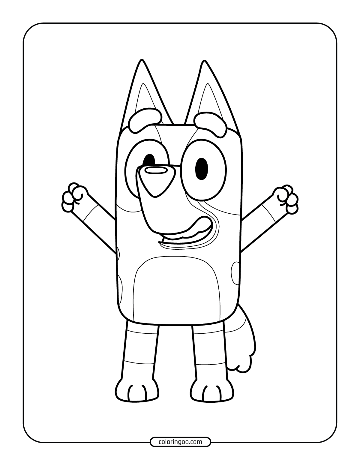 cute bluey coloring pages