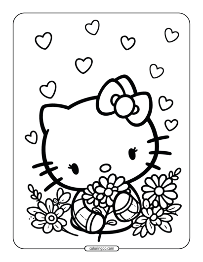 hello kitty coloring sheet for girls