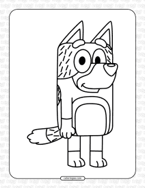 bluey bandit coloring pages