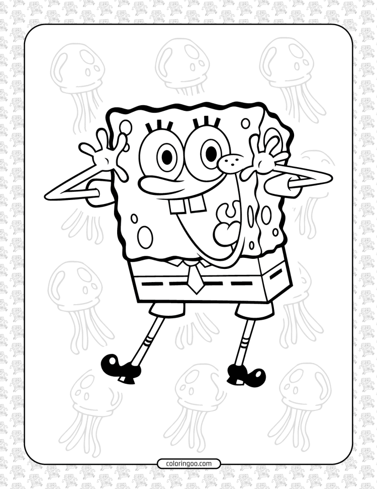 funny spongebob coloring pages